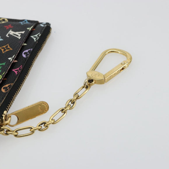 LOUIS VUITTON Multicolor Pochette Cles NM Coin Purse Black M60279 Auth 183498V