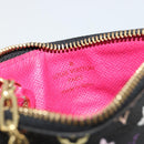 LOUIS VUITTON Multicolor Pochette Cles NM Coin Purse Black M60279 Auth 183498V-10