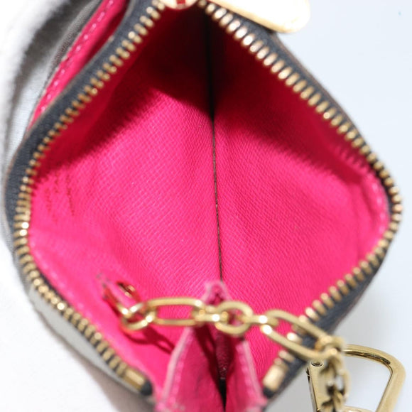 LOUIS VUITTON Multicolor Pochette Cles NM Coin Purse Black M60279 Auth 183498V