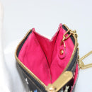 LOUIS VUITTON Multicolor Pochette Cles NM Coin Purse Black M60279 Auth 183498V-18