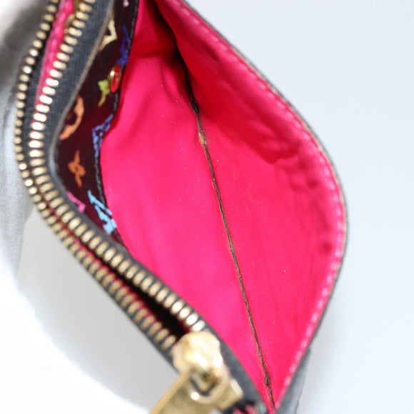 LOUIS VUITTON Multicolor Pochette Cles NM Coin Purse Black M60279 Auth 183498V