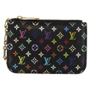 LOUIS VUITTON Multicolor Pochette Cles NM Coin Purse Black M60279 Auth 183498V-13