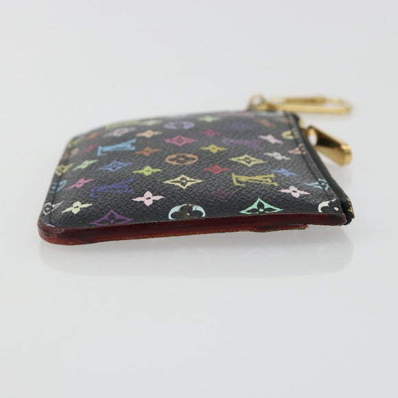 LOUIS VUITTON Multicolor Pochette Cles NM Coin Purse Black M60279 Auth 183498V