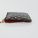 LOUIS VUITTON Multicolor Pochette Cles NM Coin Purse Black M60279 Auth 183498V-4