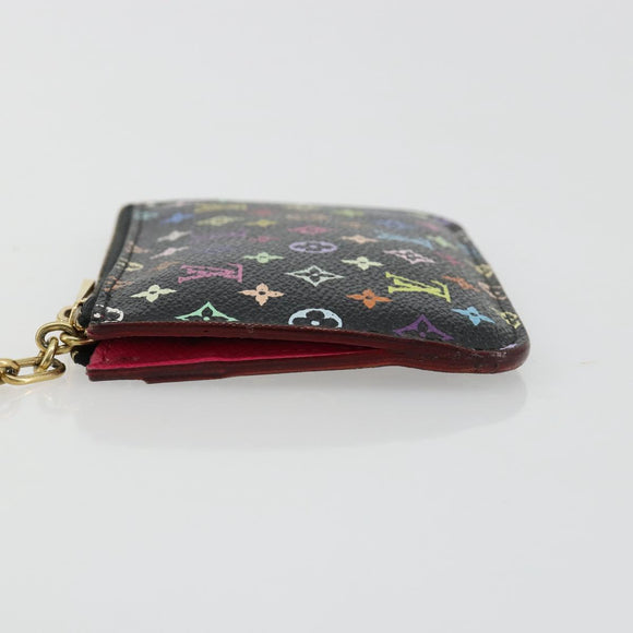 LOUIS VUITTON Multicolor Pochette Cles NM Coin Purse Black M60279 Auth 183498V