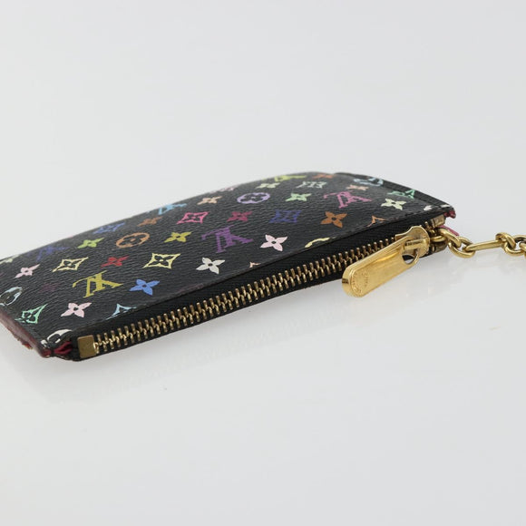 LOUIS VUITTON Multicolor Pochette Cles NM Coin Purse Black M60279 Auth 183498V