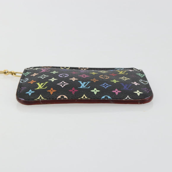 LOUIS VUITTON Multicolor Pochette Cles NM Coin Purse Black M60279 Auth 183498V