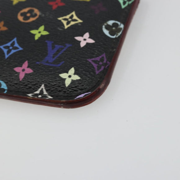 LOUIS VUITTON Multicolor Pochette Cles NM Coin Purse Black M60279 Auth 183498V