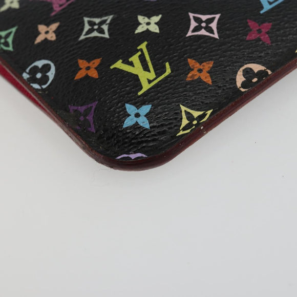 LOUIS VUITTON Multicolor Pochette Cles NM Coin Purse Black M60279 Auth 183498V