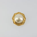 CHANEL Earring metal Gold Tone CC Auth 183501-2
