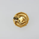 CHANEL Earring metal Gold Tone CC Auth 183501-3
