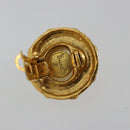 CHANEL Earring metal Gold Tone CC Auth 183501-5