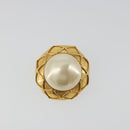 CHANEL Earring metal Gold Tone CC Auth 183501-6