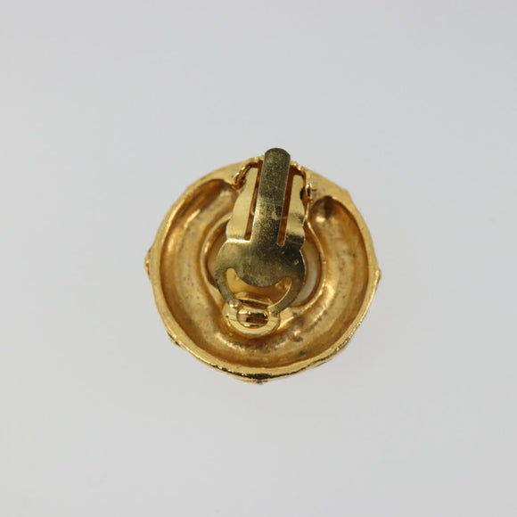 CHANEL Earring metal Gold Tone CC Auth 183501