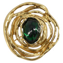 SAINT LAURENT Brooch metal Gold Tone Auth 183502V-1