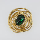 SAINT LAURENT Brooch metal Gold Tone Auth 183502V-2