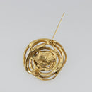 SAINT LAURENT Brooch metal Gold Tone Auth 183502V-5