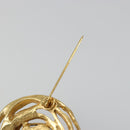 SAINT LAURENT Brooch metal Gold Tone Auth 183502V-6