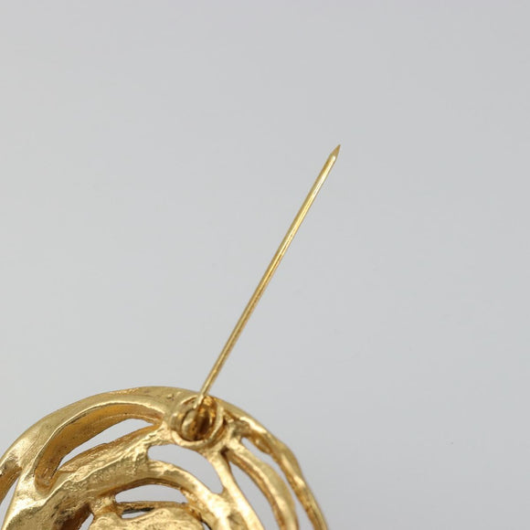 SAINT LAURENT Brooch metal Gold Tone Auth 183502V