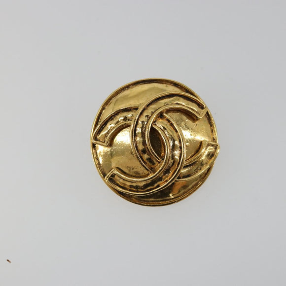 CHANEL Earring metal Gold Tone CC Auth 183503V