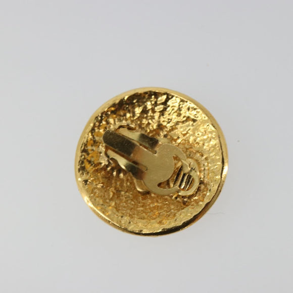 CHANEL Earring metal Gold Tone CC Auth 183503V