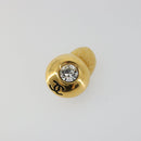CHANEL Earring metal Gold Tone CC Auth 183504-2