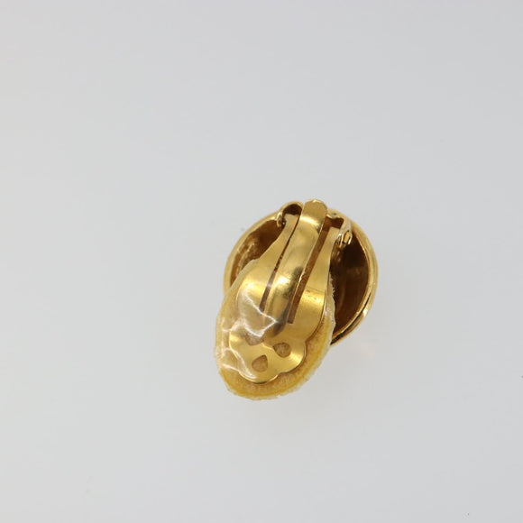 CHANEL Earring metal Gold Tone CC Auth 183504
