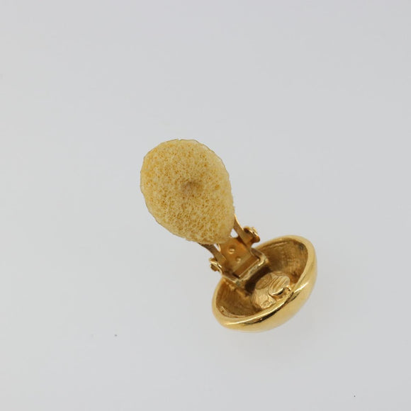 CHANEL Earring metal Gold Tone CC Auth 183504