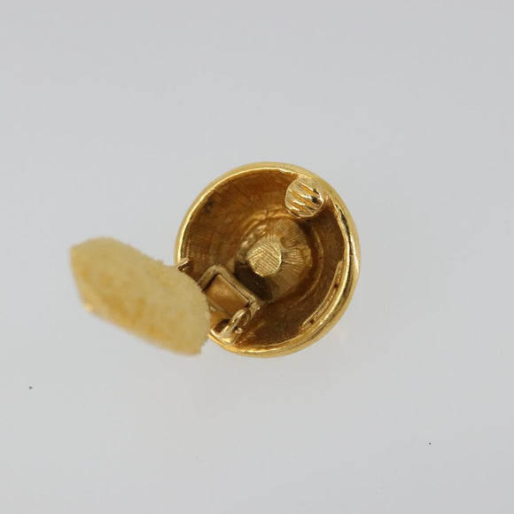 CHANEL Earring metal Gold Tone CC Auth 183504