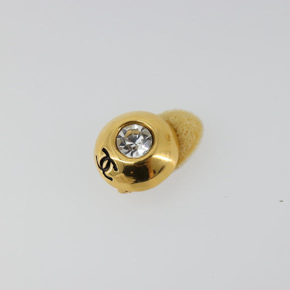 CHANEL Earring metal Gold Tone CC Auth 183504