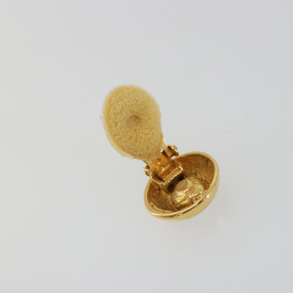 CHANEL Earring metal Gold Tone CC Auth 183504