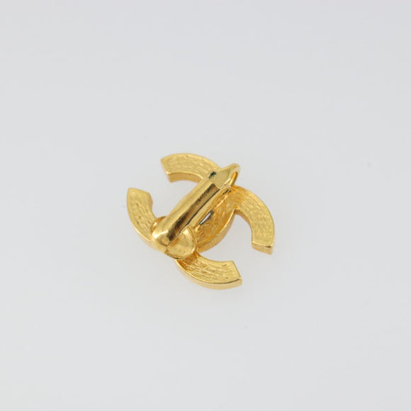 CHANEL Earring metal Gold Tone CC Auth 183505