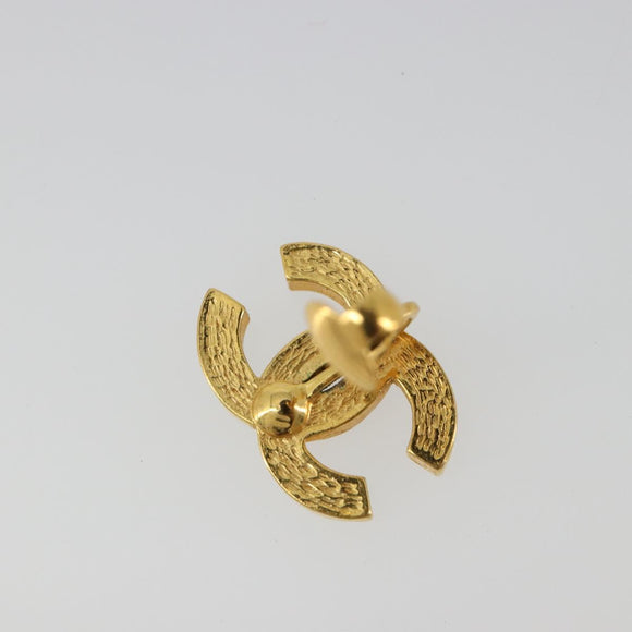 CHANEL Earring metal Gold Tone CC Auth 183505