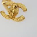 CHANEL Earring metal Gold Tone CC Auth 183505-7