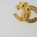 CHANEL Earring metal Gold Tone CC Auth 183505-8