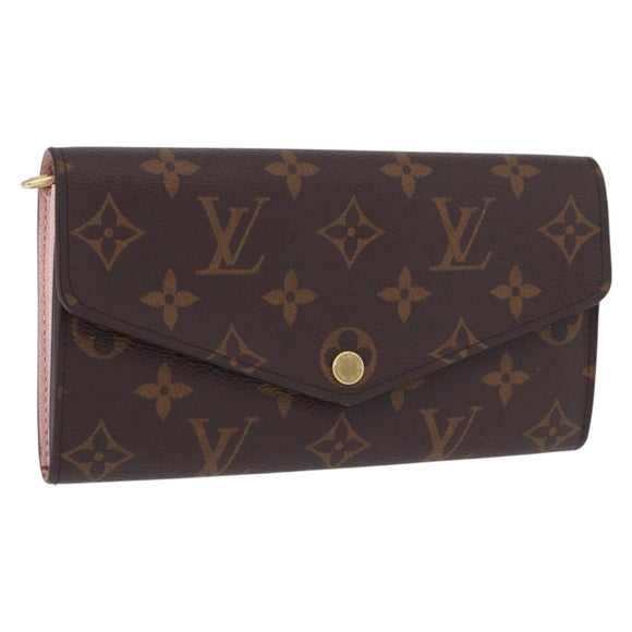 LOUIS VUITTON Portefeuille Sarah Long Wallet Rose Valerine M62235 Auth 183508M