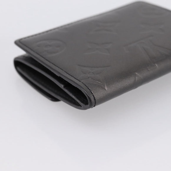 LOUIS VUITTON Monogram Mat Ludlow Coin Purse Noir M65122 LV Auth 183510A