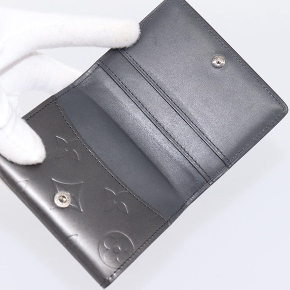 LOUIS VUITTON Monogram Mat Ludlow Coin Purse Noir M65122 LV Auth 183510A