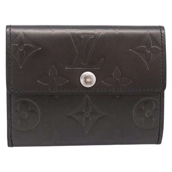 LOUIS VUITTON Monogram Mat Ludlow Coin Purse Noir M65122 LV Auth 183510A