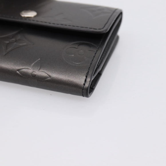 LOUIS VUITTON Monogram Mat Ludlow Coin Purse Noir M65122 LV Auth 183510A
