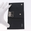 PRADA Safifano Leather Key Case Leather Black Auth 183512A-8