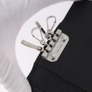 PRADA Safifano Leather Key Case Leather Black Auth 183512A-10