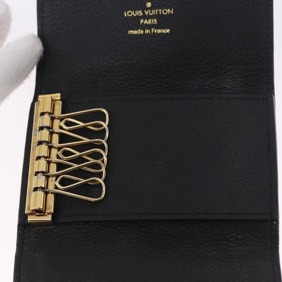 LOUIS VUITTON Monogram Empreinte Multicles 6 Key Case Black M64421 Auth 183514A