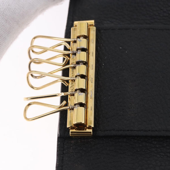 LOUIS VUITTON Monogram Empreinte Multicles 6 Key Case Black M64421 Auth 183514A