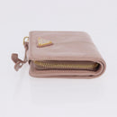 PRADA Bifold Wallet Leather Pink Auth 183515A-5