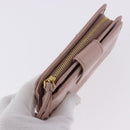 PRADA Bifold Wallet Leather Pink Auth 183515A-6