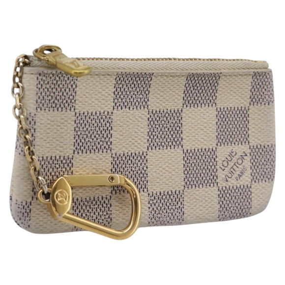 LOUIS VUITTON Damier Azur Pochette Cles Coin Purse N62659 LV Auth 183517