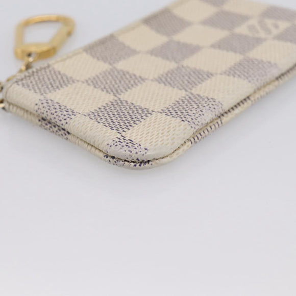 LOUIS VUITTON Damier Azur Pochette Cles Coin Purse N62659 LV Auth 183517