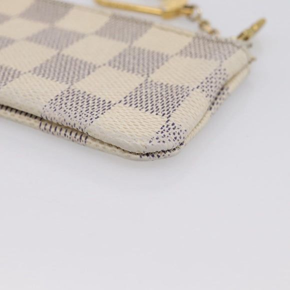 LOUIS VUITTON Damier Azur Pochette Cles Coin Purse N62659 LV Auth 183517