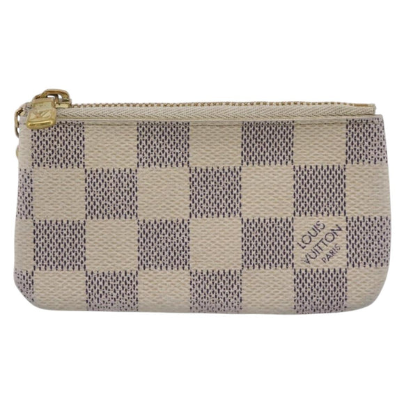 LOUIS VUITTON Damier Azur Pochette Cles Coin Purse N62659 LV Auth 183517